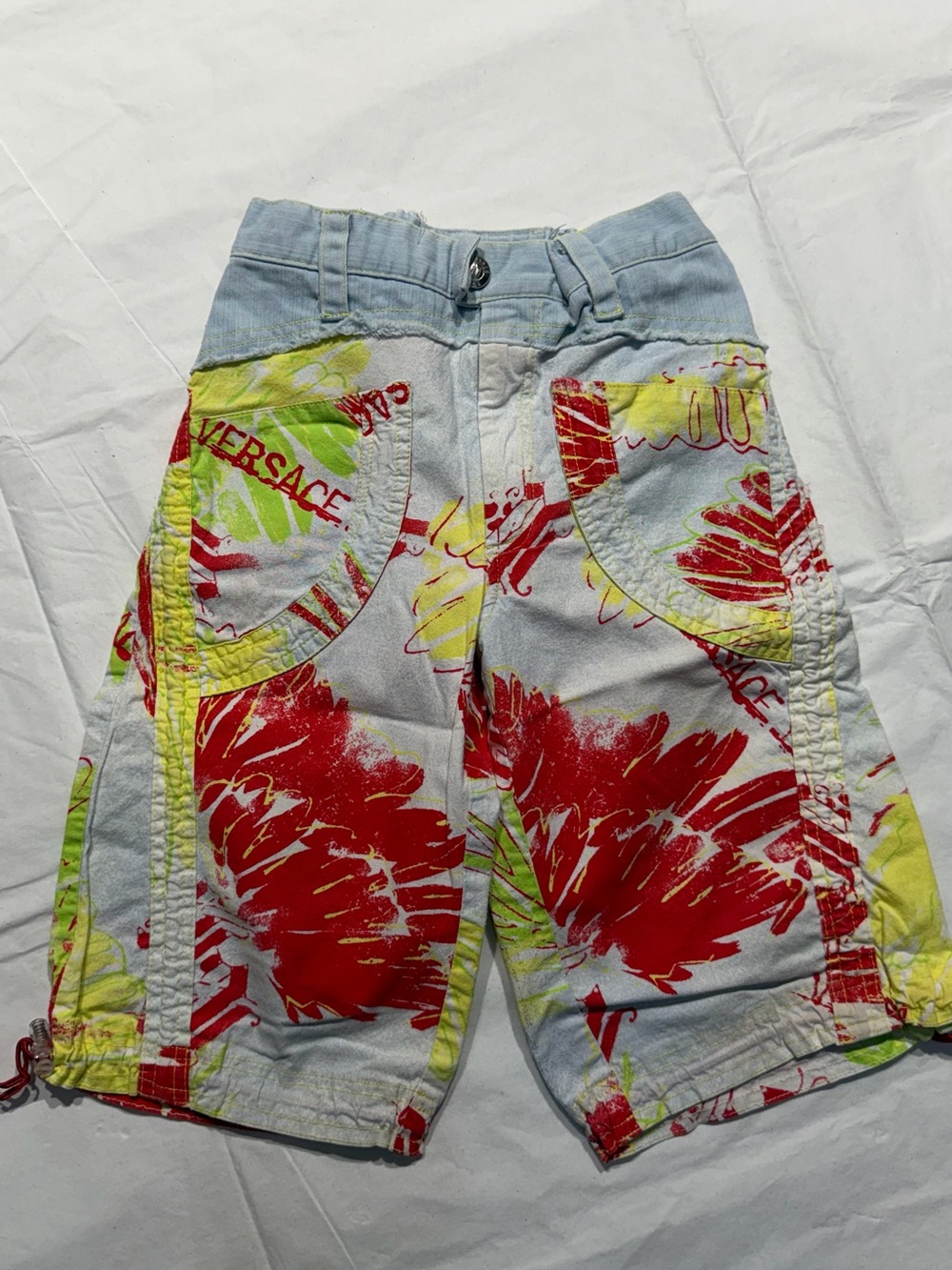 Versace Jeans Collection Men’s Floral Cargo Shorts - Red, Yellow & White
